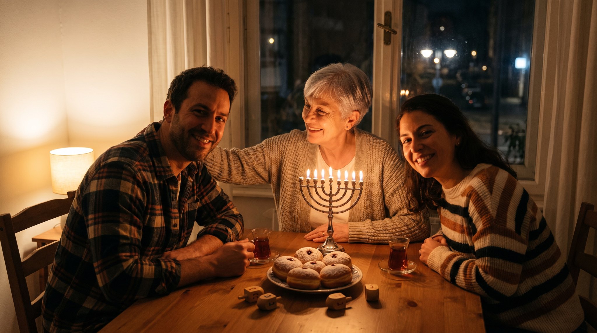 Hanukkah by the window